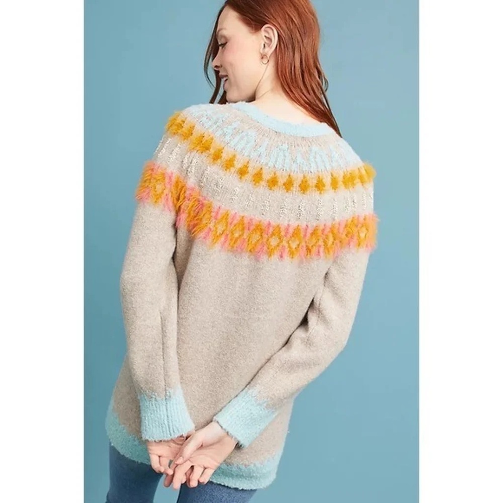 Anthropologie Multicolor Crew Neck Sweater